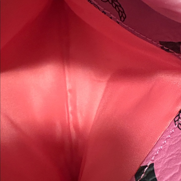 MCM Fuchsia Clutch with Black Accents - Picture 4 of 4